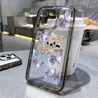 Funda Mariposa Púrpura Estilo Instagram - Protección Silicona - Image 3