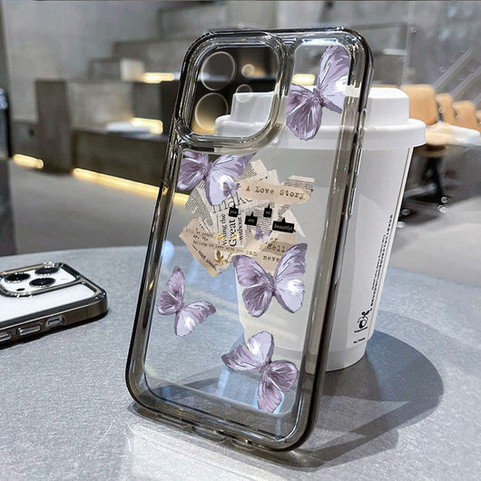 Funda Mariposa Púrpura Estilo Instagram - Protección Silicona - Image 3