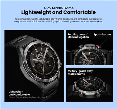 Reloj Inteligente HAYLOU Solar 5 LS20 con Carga Solar y Bluetooth - Image 32