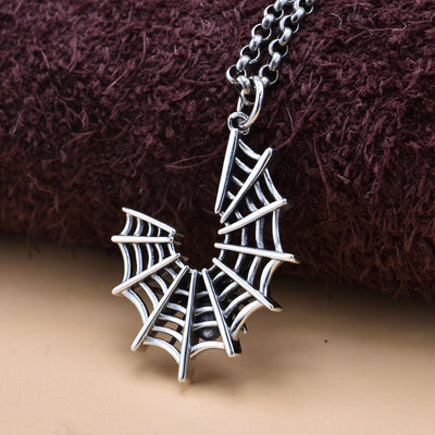 Collar Gótico Tela de Araña en Plata 925 - Colgante Ornamental - Image 6