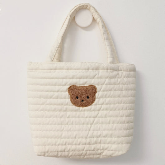 Bolsa Acolchada con Osito Bordado para Pañales y Accesorios - Image 5