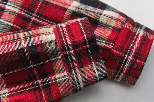 Camisa Denim con Solapa a Cuadros Retro para Hombre - Image 12