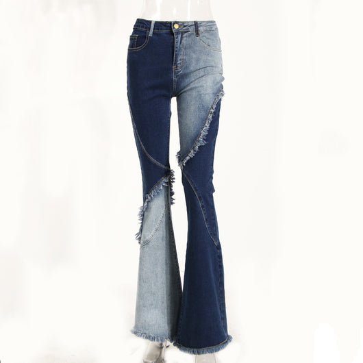 Jeans Geométricos de Cintura Alta con Efecto Reductor - Image 2