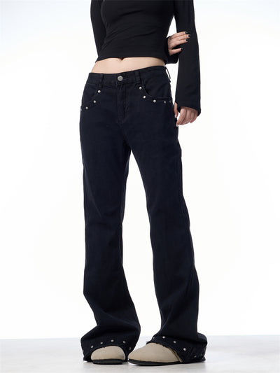 Pantalones Skinny Retro Talle Alto Elásticos con Bota Acampanada para Mujer - Image 17