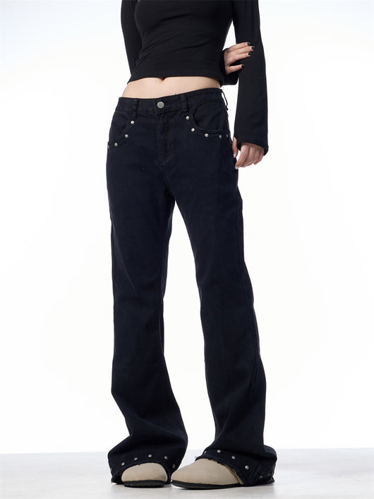 Pantalones Skinny Retro Talle Alto Elásticos con Bota Acampanada para Mujer - Image 17