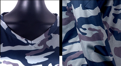 Blusa Camuflada Escote V para Mujer - Estilo Casual y Versátil - Image 9
