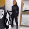 Jumpsuit Ajustado de Manga Larga en Colores Lisos para Mujer