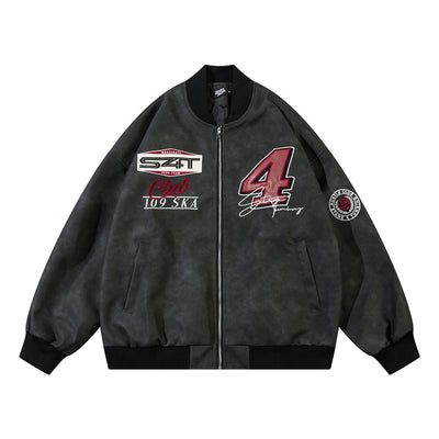 Chaqueta Béisbol Estilo Europeo Americana con Bordado y Cuero PU - Image 2