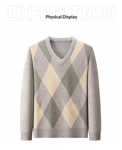 Suéter Casual de Cuello en V para Hombre - Tejido Premium - Image 13