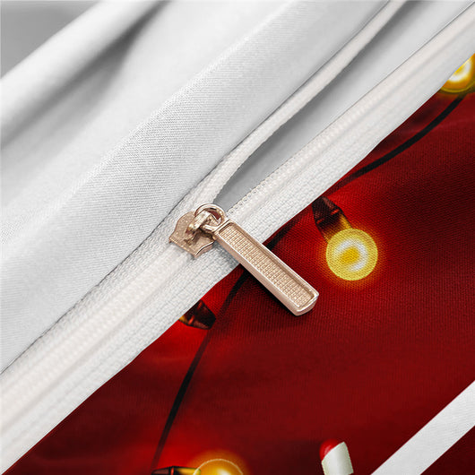 Juego de Cama Navideño Textil Hogar Impresión 3D Tres Piezas - Image 4