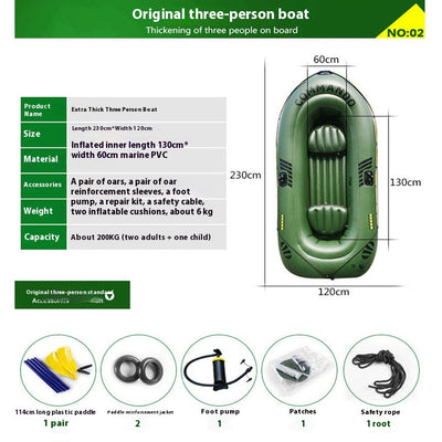 Bote de Pesca Reforzado para Dos a Cinco Personas - Kayak Resistente para Aventuras Acuáticas - Image 6