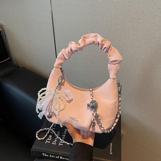 Bolso Bandolera Wild Chain con Pliegues Exquisitos - Image 3