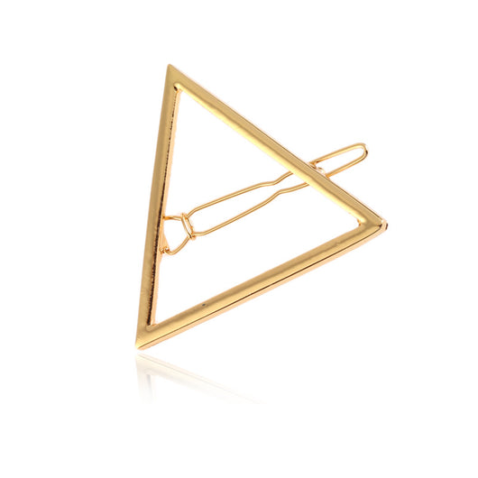 Clip de Cabello Geométrico Triangular de Metal con Motivo Luna - Image 36