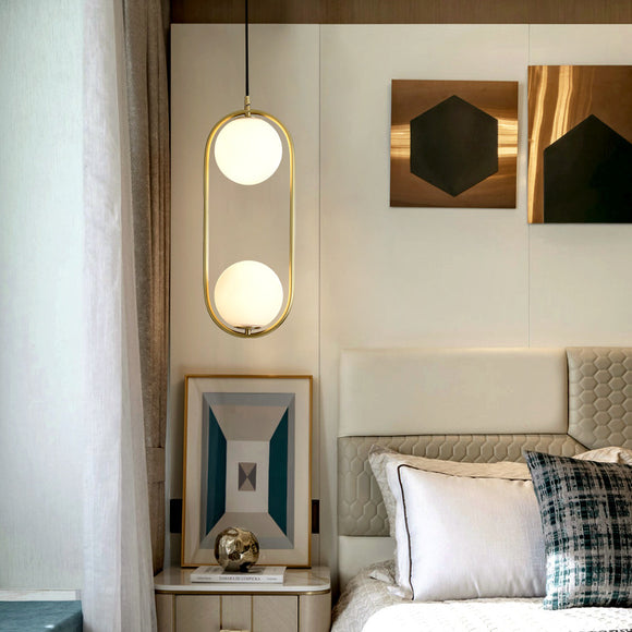 Lámpara Colgante de Cobre Minimalista Moderna para Dormitorio