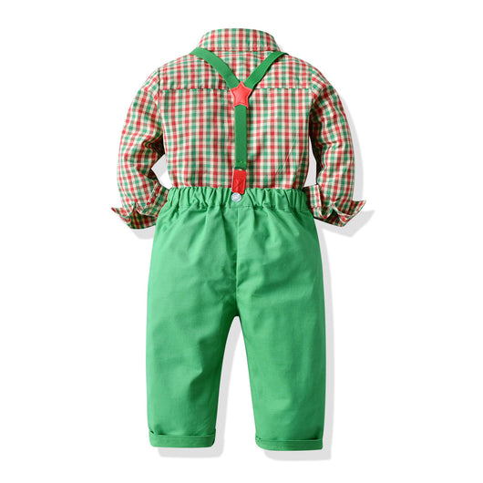 Conjunto Infantil: Camisa de Cuadros y Overol para Niño - Image 2