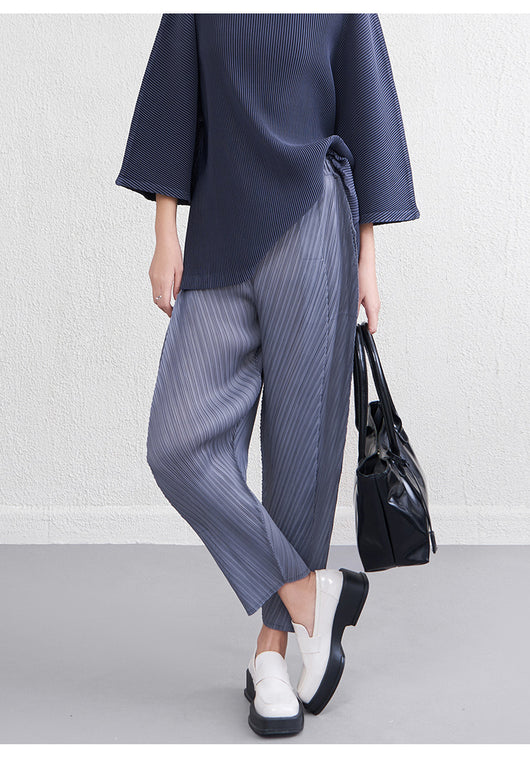 Pantalones Skinny de Cintura Alta con Pliegues Reductores para Primavera y Verano - Image 19