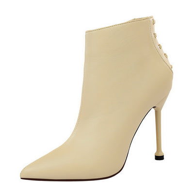 Botas Cortas de Tacón Alto y Punta Fina para Mujer - Image 12