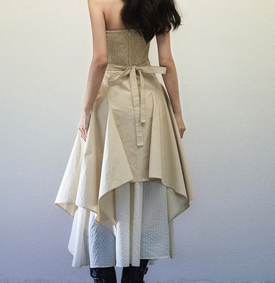 Vestido Tubo Plegable de Doble Capa - Image 17