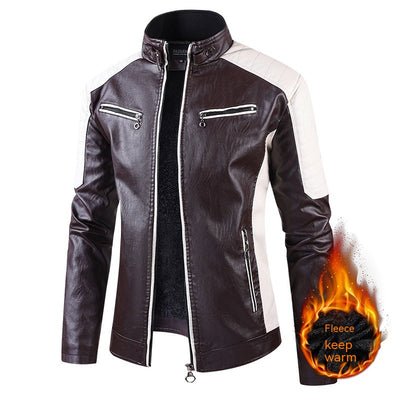 Abrigo de Cuero para Hombre con Forro Polar - Estilo Europeo Otoño Invierno - Image 6