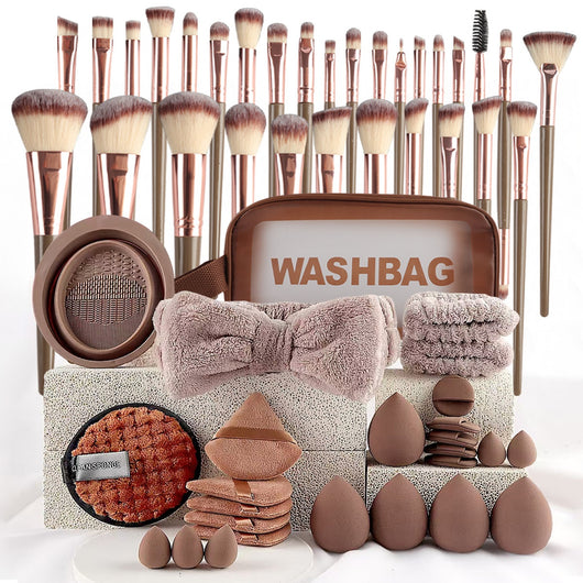Set Completo de Brochas de Maquillaje Profesional - Polvo, Base y Sombras - Image 8