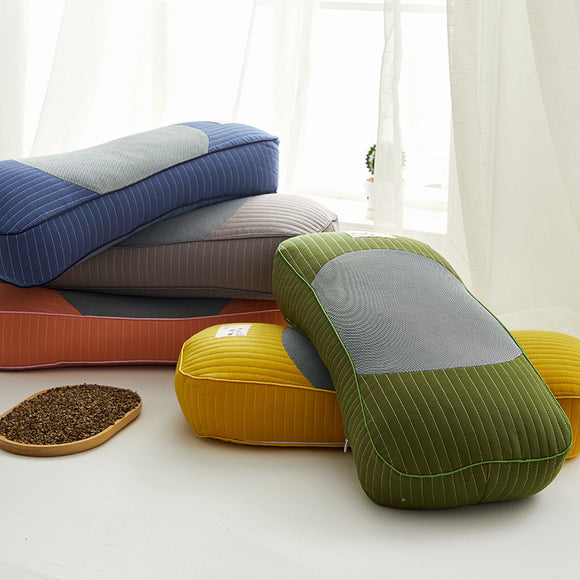 Almohada de Cáscara de Trigo Sarraceno con Funda de Algodón Resistente