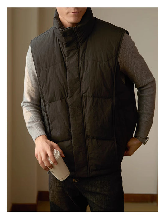 Chaqueta de Negocios Casual para Hombre con Cuello Alto y Abrigo Grueso - Image 3