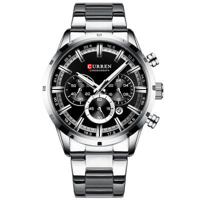 Reloj de Acero Inoxidable Multifunción con Calendario y Correa Metálica para Hombre - Image 18