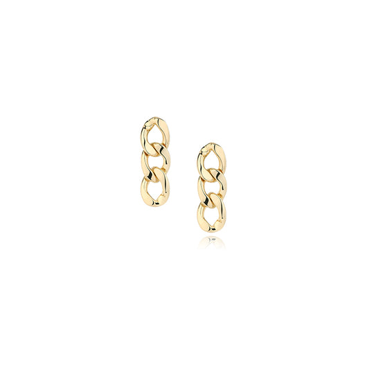Aretes de Cadena Metálica Circulares Minimalistas para Mujer - Image 2
