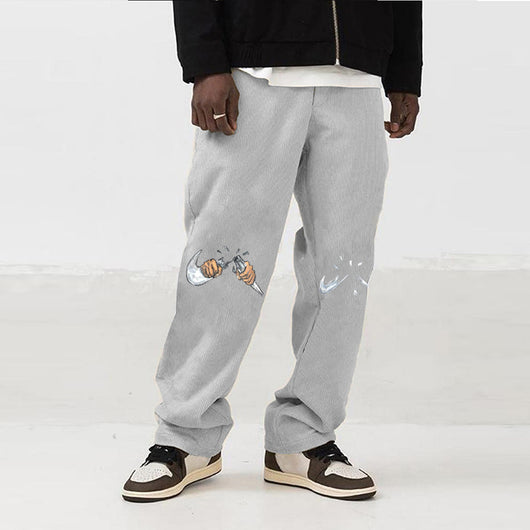 Pantalones Casuales Estampados Sueltos - Diseño Moderno y Divertido - Image 5