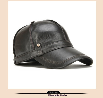 Gorro de Cuero para Hombre con Protección Auditiva - Invierno Acolchado - Image 18