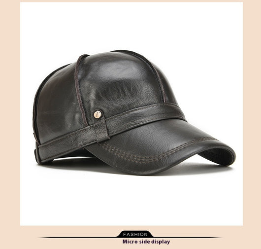 Gorro de Cuero para Hombre con Protección Auditiva - Invierno Acolchado - Image 18