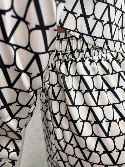 Conjunto de Dos Piezas: Camisa Estampada de Manga Larga y Pantalón Ancho - Image 13