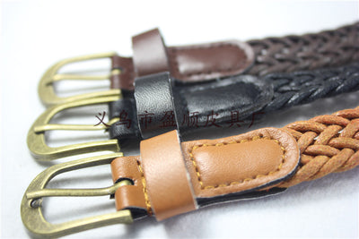 Cinturón Tejido Retro con Hebilla de Aleación de Bronce - Estilo Vintage para Mujer - Image 12