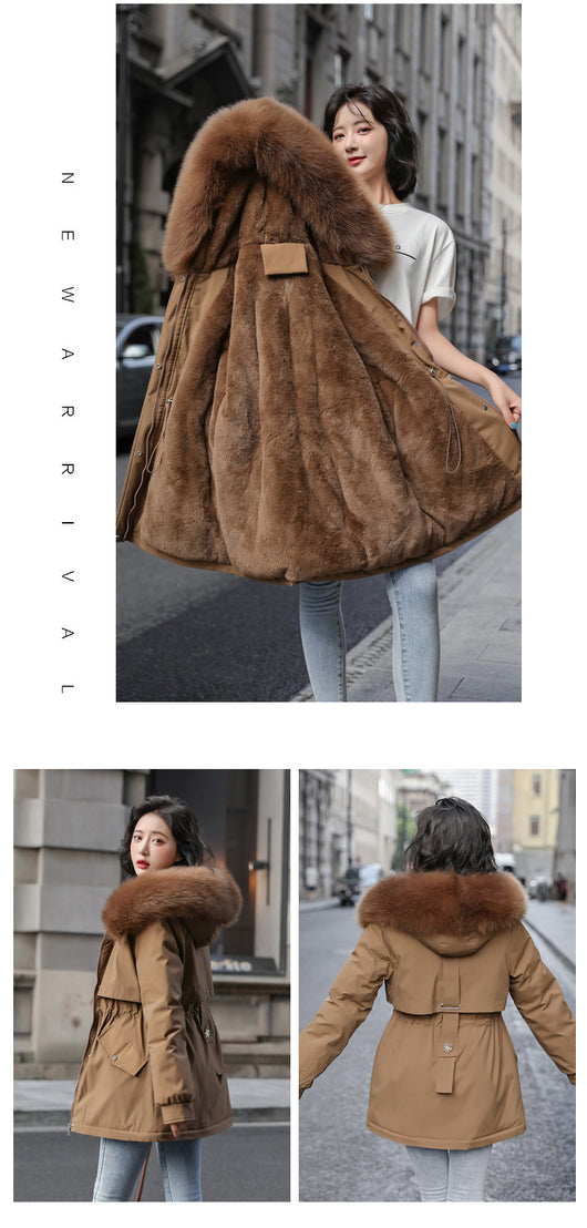 Abrigo Acolchado con Cuello de Piel Sintética - Parka Gruesa de Algodón - Image 19
