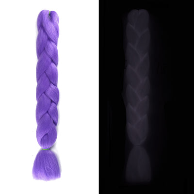 Peluca de Trenzas Grandes con Fibra Química Fluorescente Luminosa - Image 6