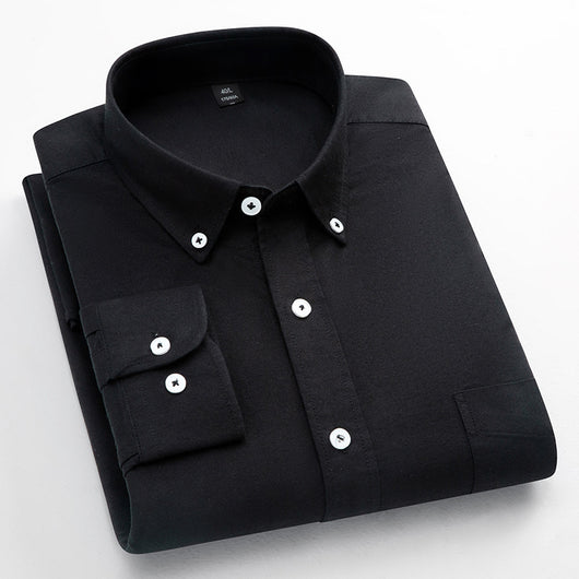Camisa Oxford de Algodón Puro Transpirable para Hombre - Image 13
