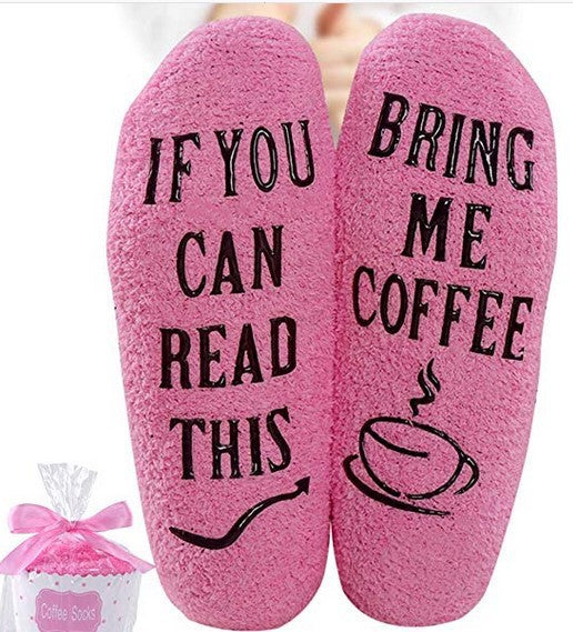 Calcetines de Algodón Coral con Estampado de Letras para Mujer - Image 17