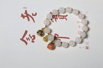 Pulsera de Jade Hetian con Perlas de Loto y Colgante Bestia Dorada - Image 6