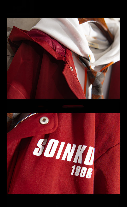 Chaqueta Cortavientos Roja de Largo Medio - Image 16