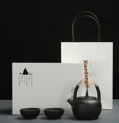 Tetera Japonesa de Cerámica Negra con Bandeja de Drenaje - Image 8