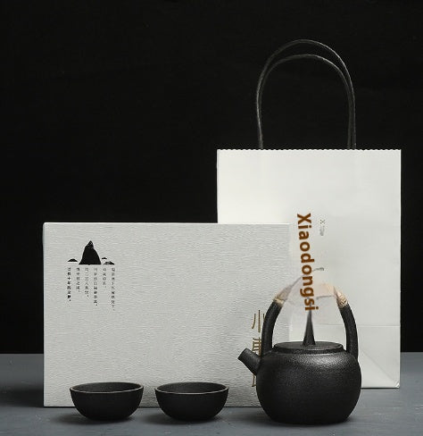 Tetera Japonesa de Cerámica Negra con Bandeja de Drenaje - Image 8
