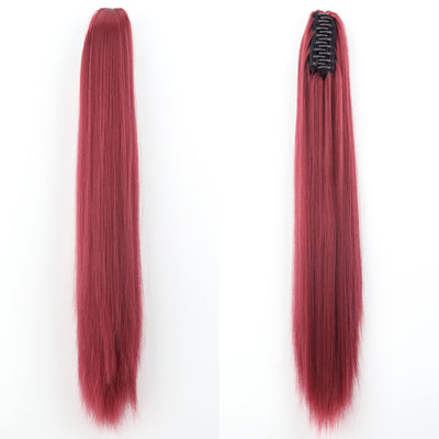 Peluca de Fibra Sintética con Clip Tipo Garra - Cabello Liso y Voluminoso - Image 23