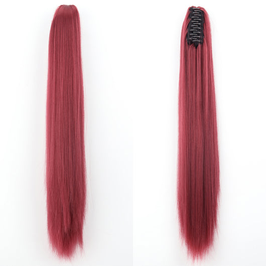 Peluca de Fibra Sintética con Clip Tipo Garra - Cabello Liso y Voluminoso - Image 23