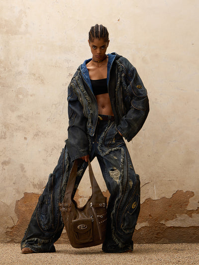 Jeans Estructura Alien Mujer con Detalles Textiles - Image 4