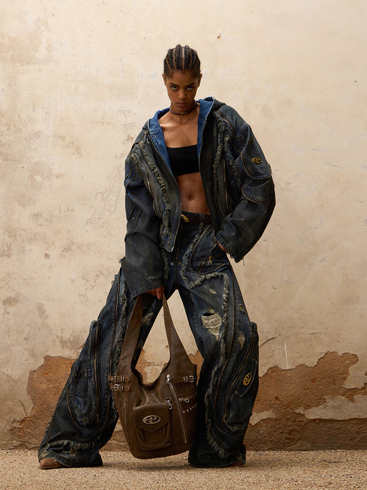 Jeans Estructura Alien Mujer con Detalles Textiles - Image 4