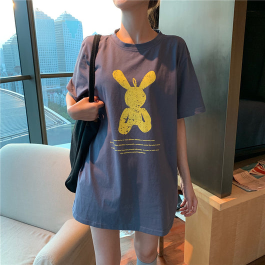 Playera Estampada de Manga Corta para Mujer - Corte Midi Versátil - Image 3