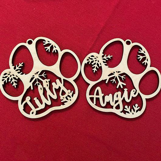 Adornos Navideños Personalizados con Nombre de Mascota y Huella de Pata - Image 7