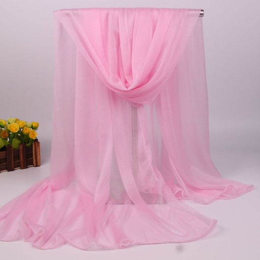 Foulard Largo de Gasa para Mujer - Protección Solar y Estilo Versátil - Image 4