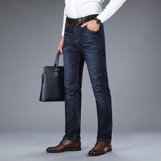 Pantalones Vaqueros Holgados Stretch para Hombre - Corte Recto Clásico