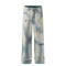 Calça Jeans Masculina Rasgada Tie-Dye Estilo Americano